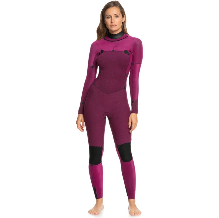 2024 Roxy Mujer Swell Series 3/2mm Gbs Chest Zip Neopreno ERJW103122 - Anthracite Splash